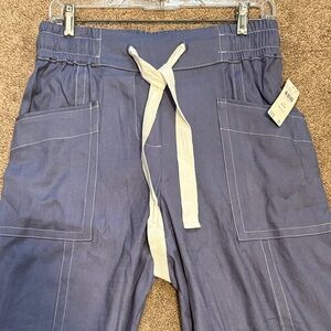 Maeve Anthropologie La Ponche Linen Blend Pull-On Wide-Leg Pants Size Petite XS